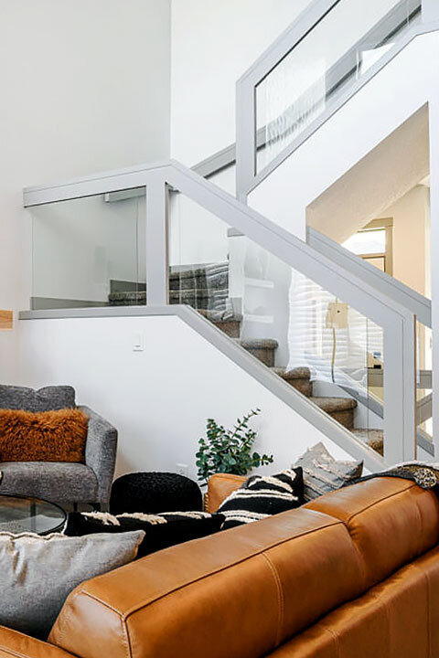 Contemporary Glass Panel Staircase