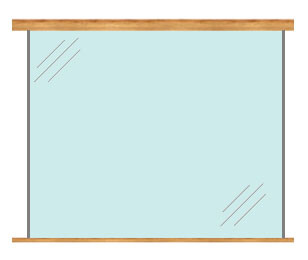 Wood Frame_Glass Panel_Lift and Drop